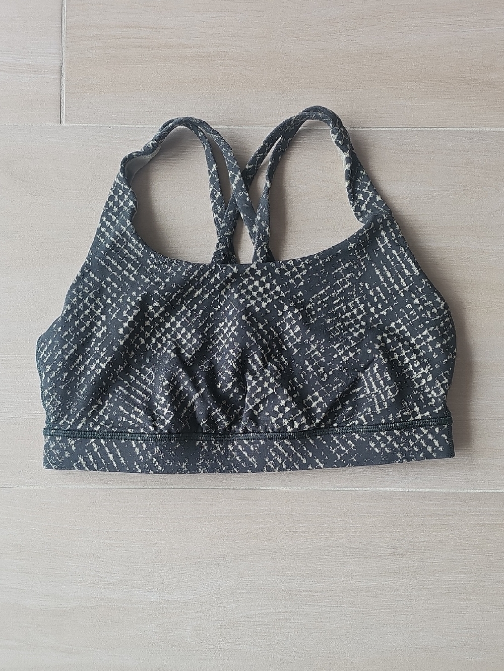 lululemon athletica Green Patterned Strappy Sports Bra